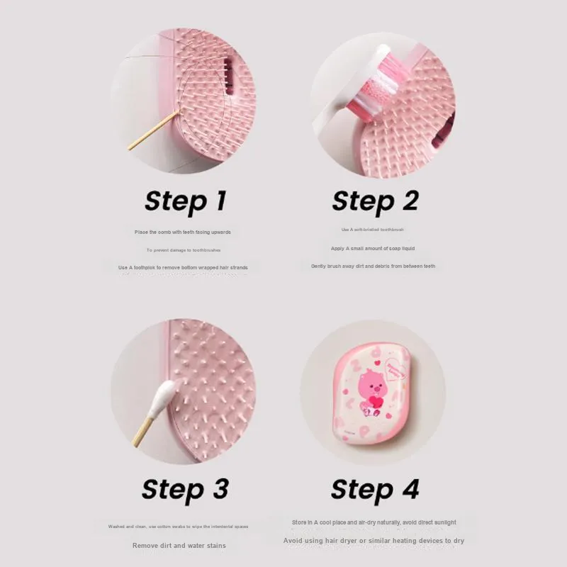 Tangle Teezer x ZANMANG LOOPY Heartfelt Box Portable Comb Set Fluffy-8