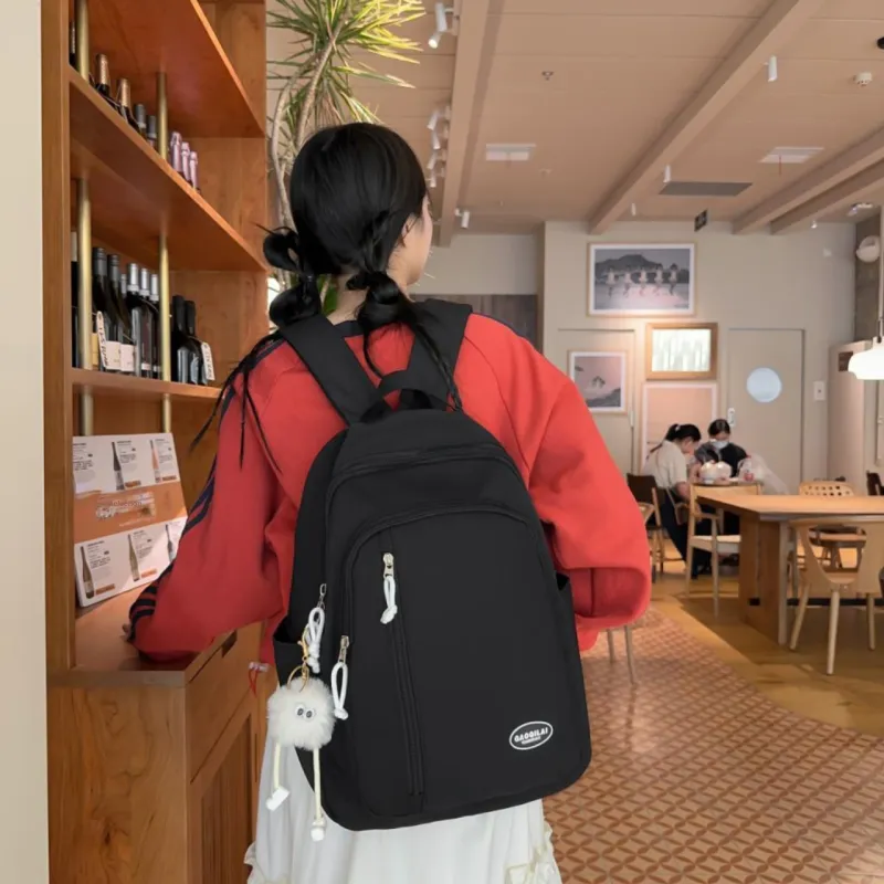 SURELAPTOP Nylon Backpack Regular Women's Multicolor-4