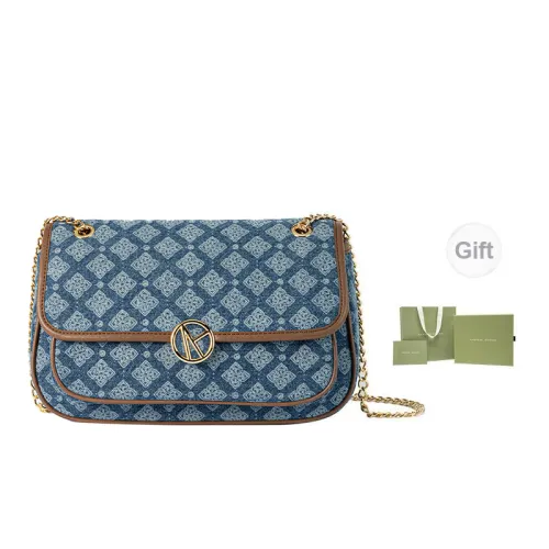 VANESSA HOGAN Crossbody Bags Dark Brown+Green Forest Box