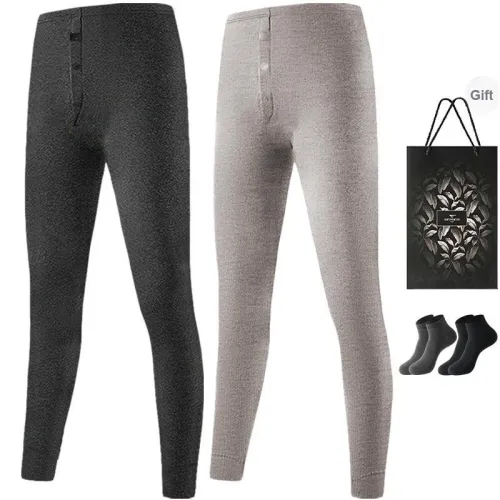 SEPTWOLVES Thermal Pants Men's 2 Pack+Shopping Bag