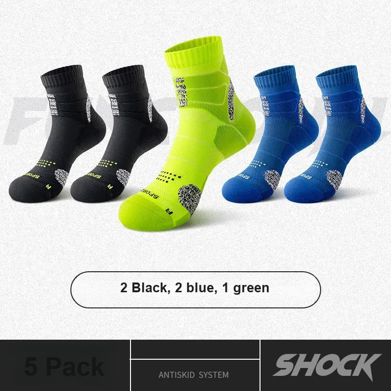 ROBINHOOD Basketball Socks Men's 5 Pack-3