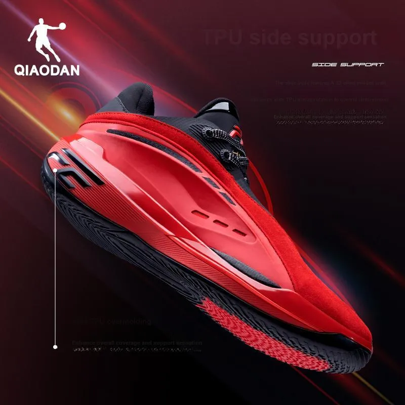 QIAODAN FE2.5 Basketball Shoes Men Low Top Koi Red/Black-8