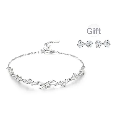 Сердце Маленький Медведь Серебряный Браслет Женские