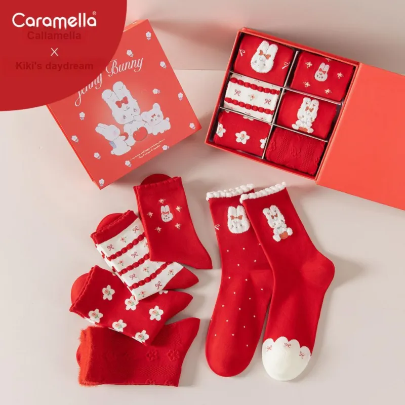 Caramella x KIKI Mid Calf Socks Women's 6 Pack-1