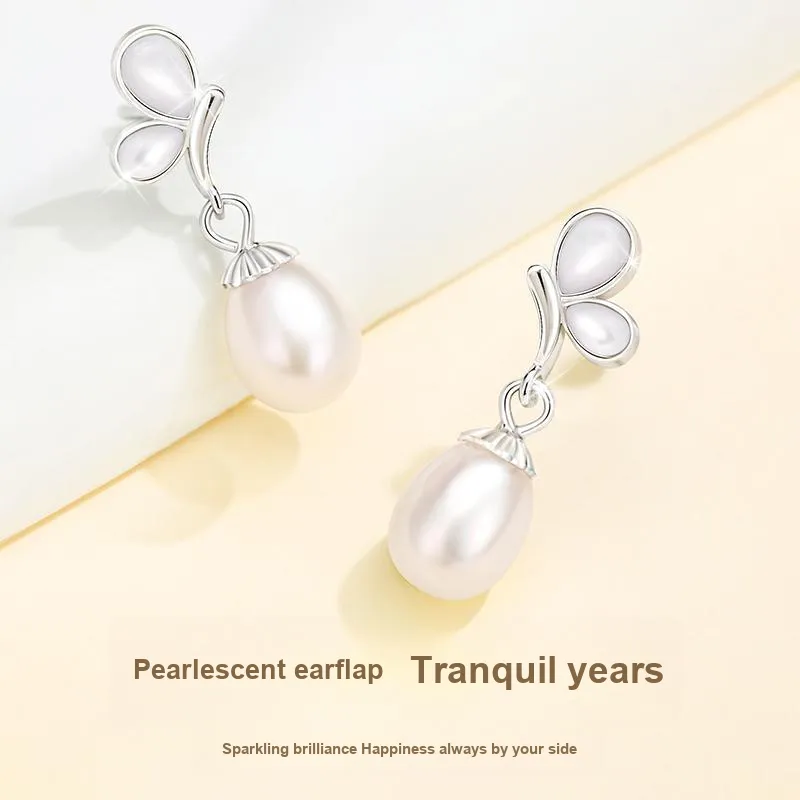 Central Fashion Pearl Earrings Women's-1