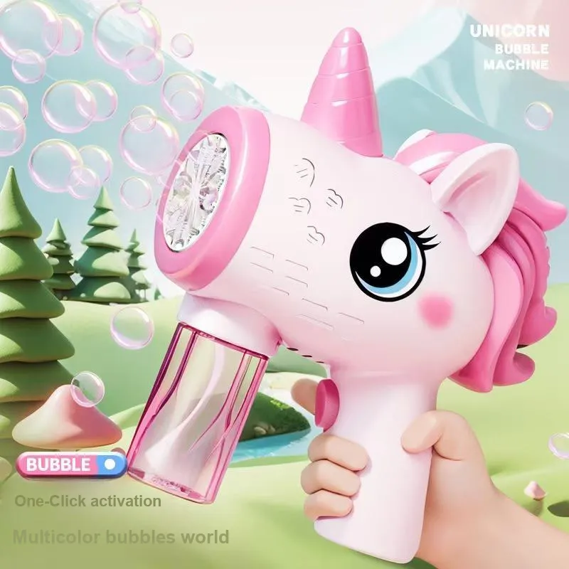 MDH Unicorn, Dreamy Light Handheld, Cute And Adorable Leak Proof Bubble Machines-1