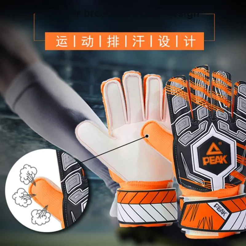PEAK Goalkeeper Gloves Latex/stretch/EVA/mesh Soccer Unisex-3