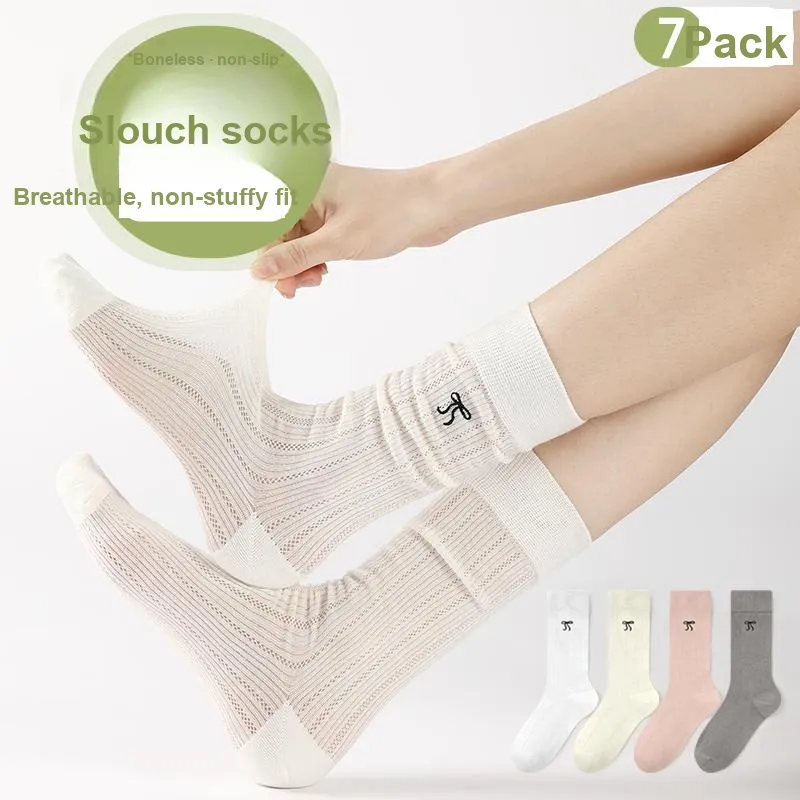 MIIOW Trend Party Series Mid-Calf Socks Women's Shopping Bag 5 Pack-30
