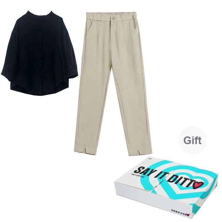 Yvetteclassic Shirt Matching Set Women's-12
