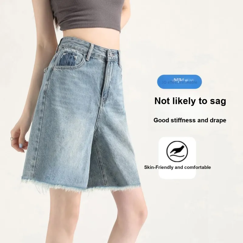 FAWENXIANGZI Denim Shorts Women's-8