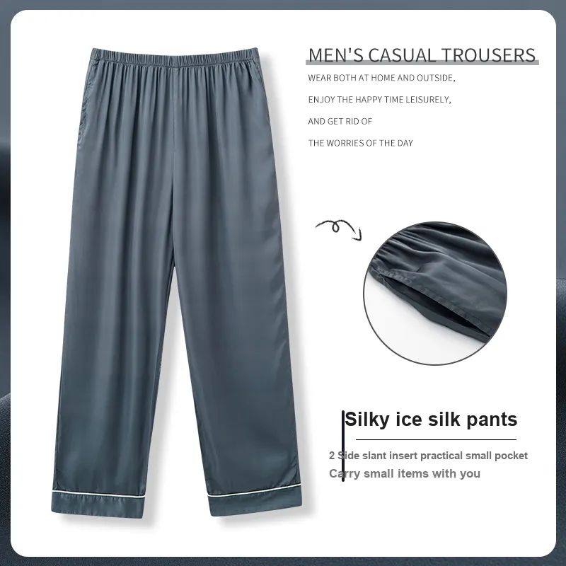 Ordifen Pajama Pants Men's Light Blue-1