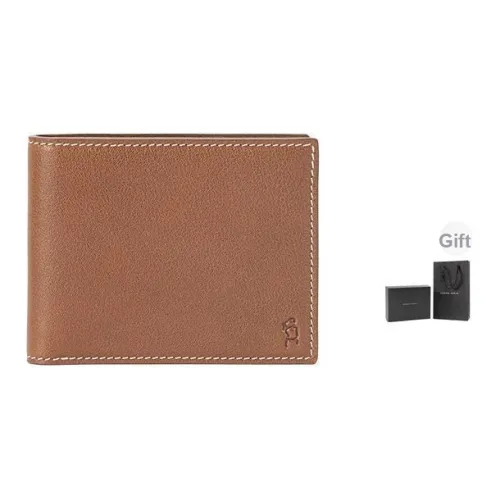 VANESSA HOGAN Кожаный кошелек из коровьей кожи Унисекс Какао-красный Обсидиановый черный