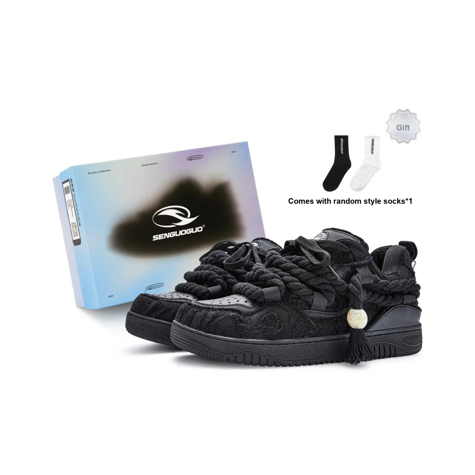 SENGUOGUO Низкие кроссовки для скейтбординга Летние Унисекс Черные