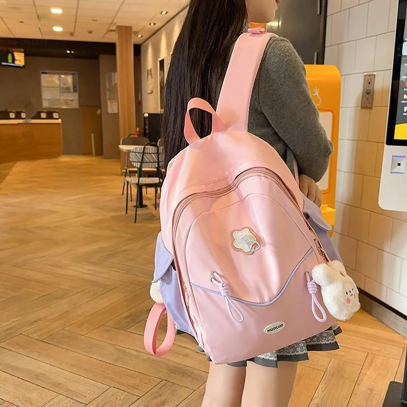 Yalu Nylon Backpack Regular Unisex Multicolor-20