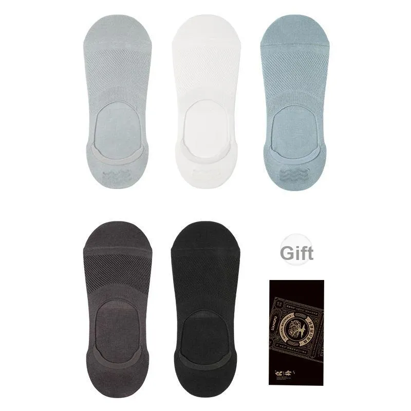 LIANGPU No Show Socks Men's 5 Pack-10