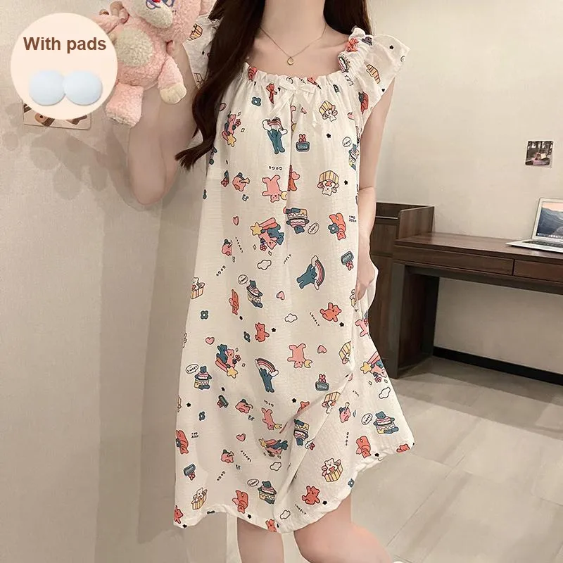 Ta Yan Nightgown Women's Apricot-3