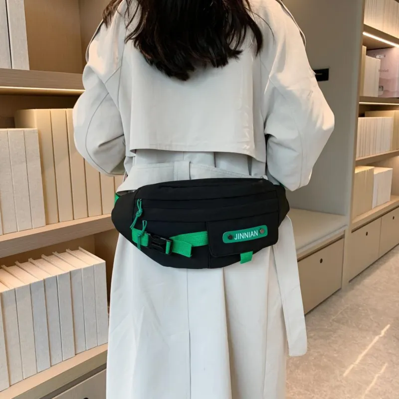 Parker Bear Nylon Fanny Pack Regular Unisex White Green/Black Green/Black Blue/White Blue/Blue-24