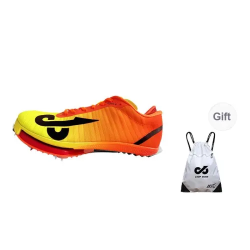 LOOP BURN Cushioning Anti Slip And Wear Resistant Breathable Coverage Low Top Running Shoes Unisex Orange