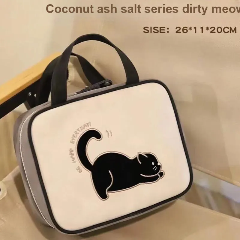 LUTEDAN Storage Bags Brown Cocoa Cat Gray Dirty Cat-4