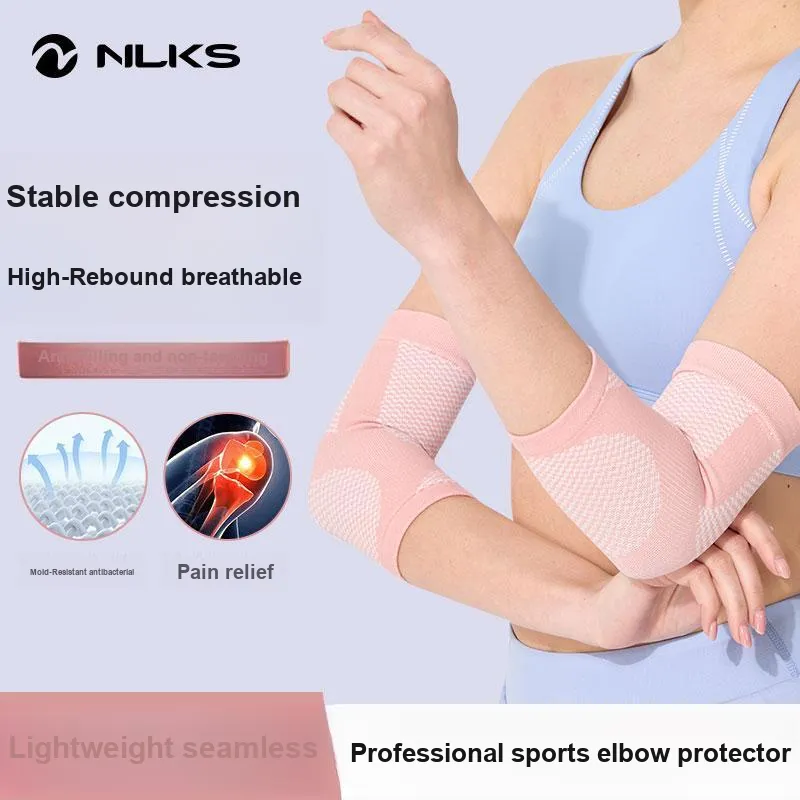 NAILEKESI Running Mountaineering Elbow Pads Breathable Warm Pink Black Polyester Elastane Comprehensive Protective-1