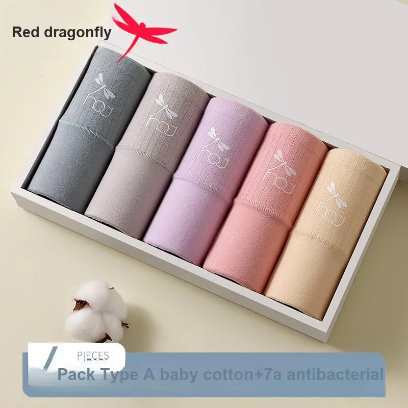 RED DRAGONFLY Cotton Panties Women's 3 Pack Gift Box Set-2