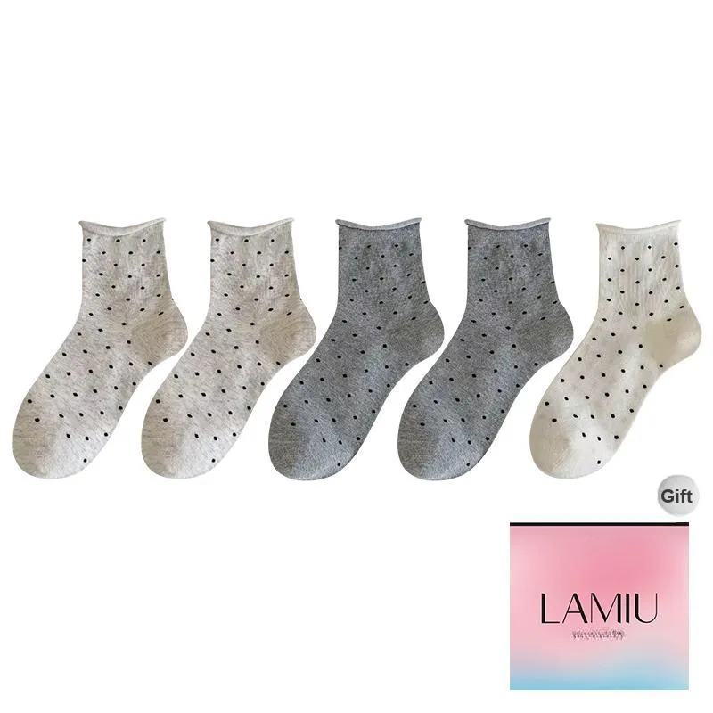 Lan Miao Mid Calf Socks Women's Shopping Bag Combo Set-12