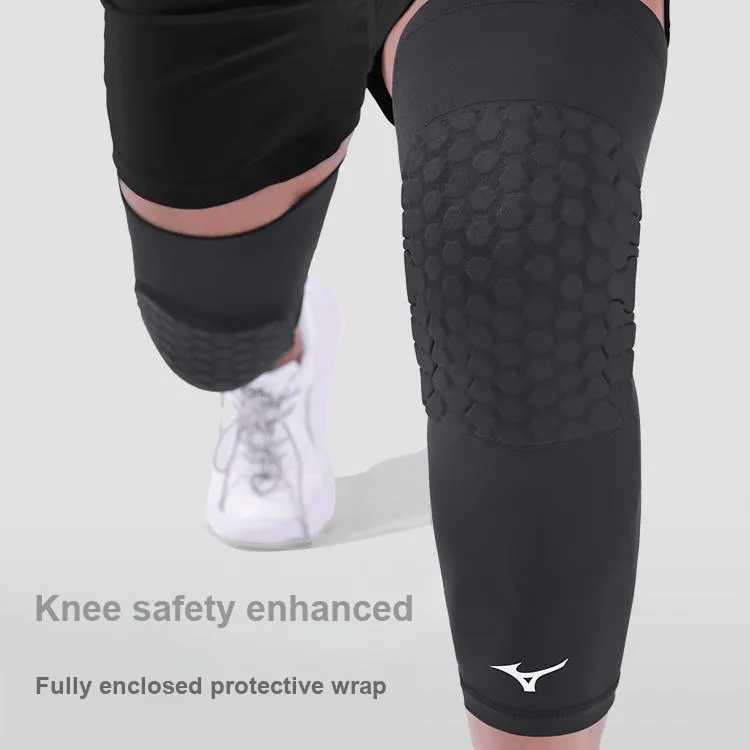 Mizuno Running Tennis Badminton Unisex Polyester Elastane Silicone Knee Pads-3
