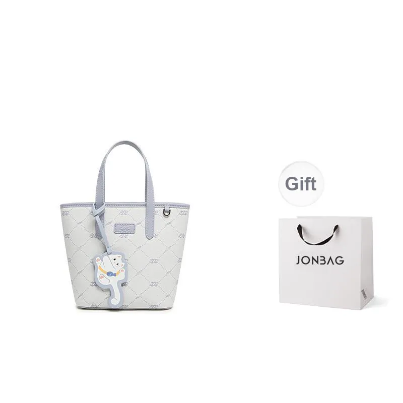JONBAG PVC Shoulder Bag Crossbody Bag Handbags Medium Size Women's Light Gray Blue Cream Coffee-0