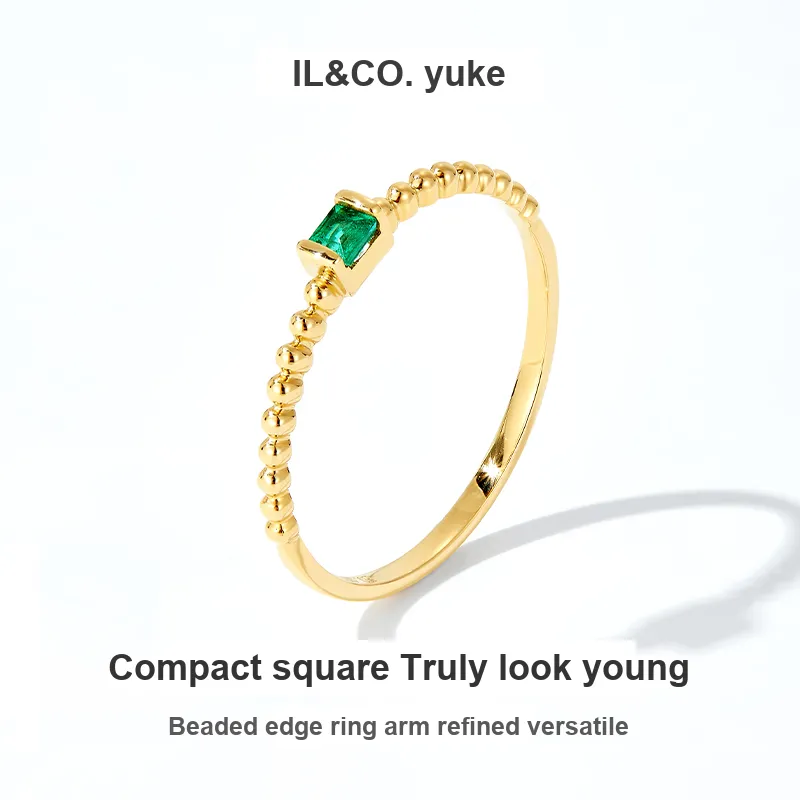 IL&CO. Natural Emeralds Rings Women's-1