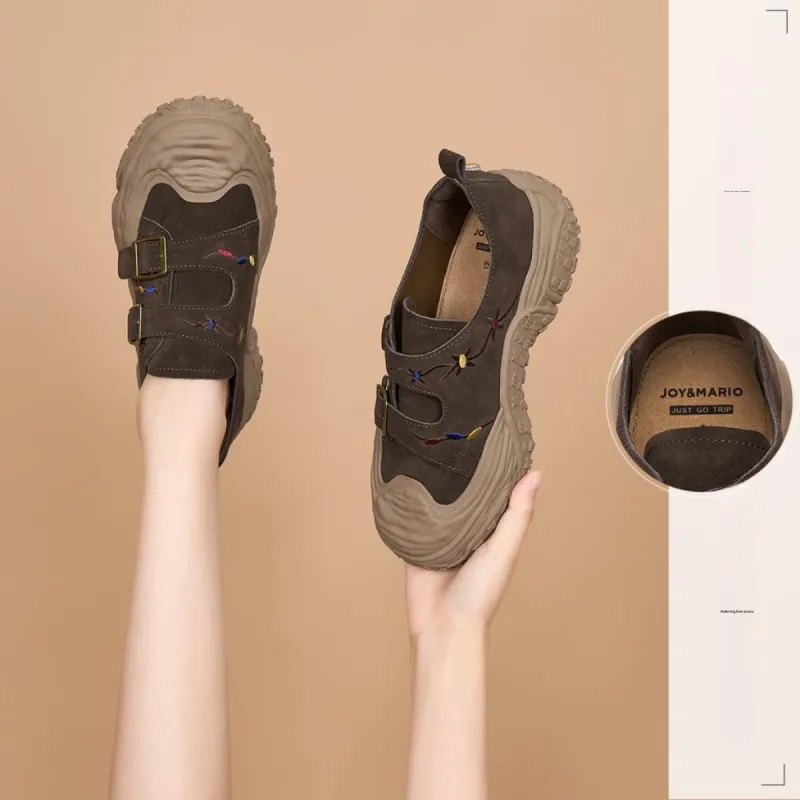 Joy&Mario Low-Top Outdoor Shoes 4cm Women's-7