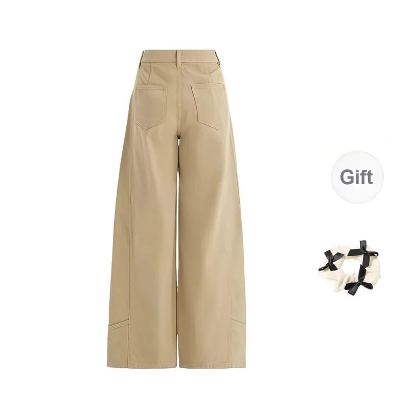 CPAURA Jeans Women's Khaki+Bowknot Hair Tie Comes With-1
