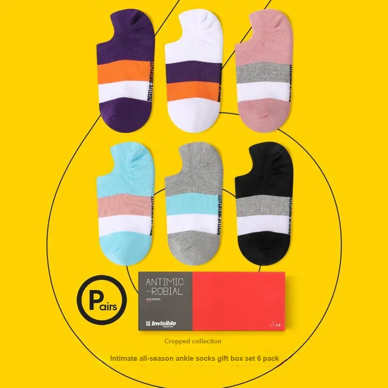 INVISIBLE Ankle Socks Unisex 6 Pack-2