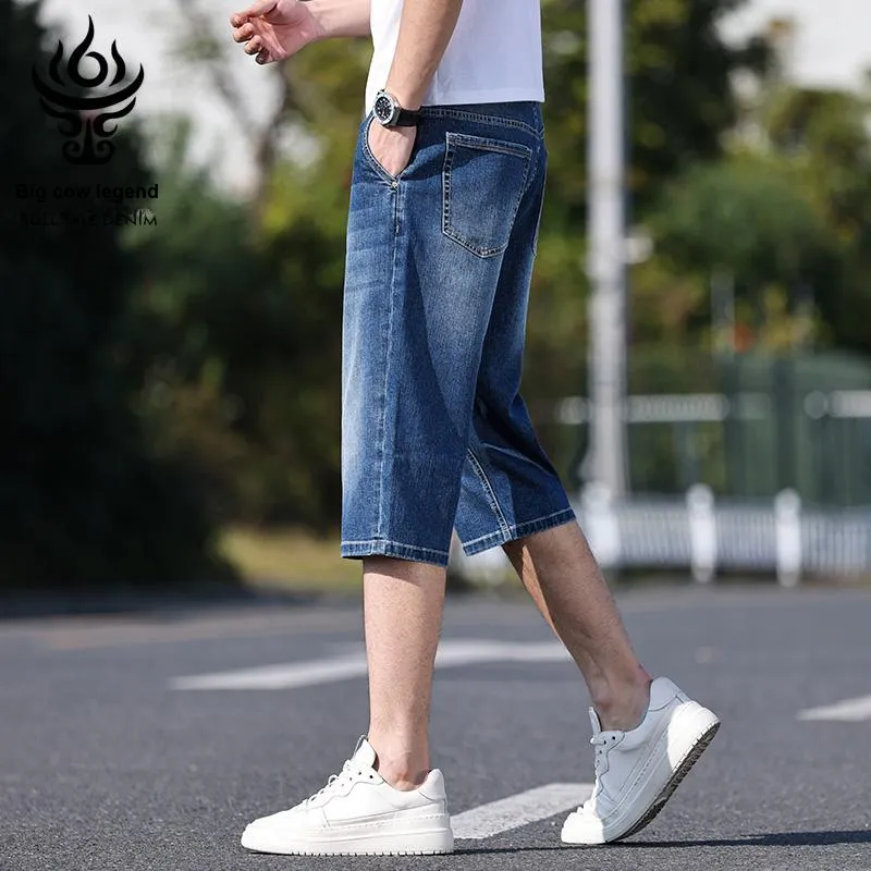 DANIUCHUANSHUO Denim Shorts Men's Blue-6