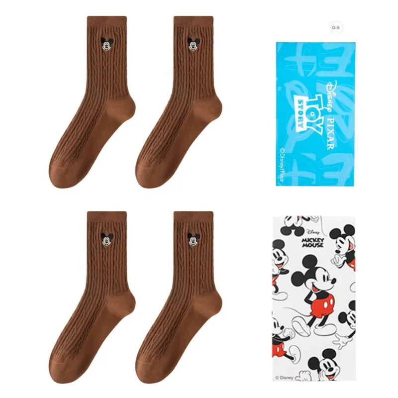 Disney Mickey Series Mid Calf Socks Unisex Box 4 Pack-7