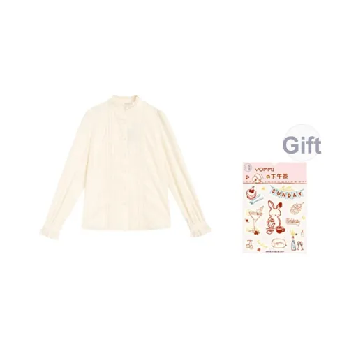 ZIHAN Бежевый Золото Женские Рубашки