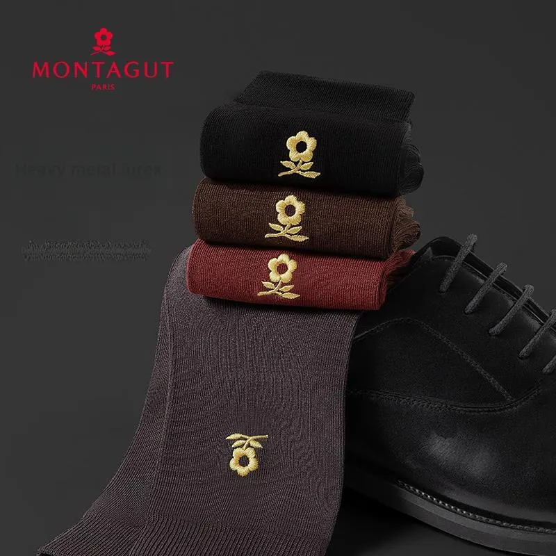 Montagut Knee High Socks Men's Gift Box Of 6 Doubles-10