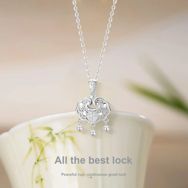 NUSQ 999 Fine Silver Necklaces Women's-2