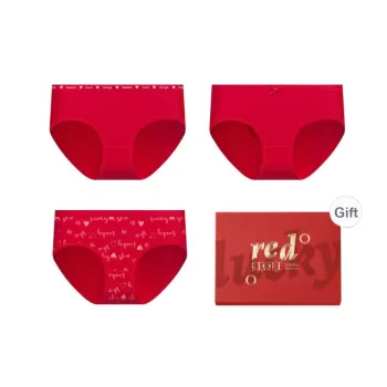 Red Bean Underwear Gift Box Women's 3 Pack