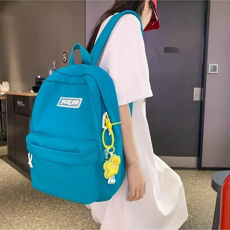 KAMLUI Nylon Backpack Regular Unisex Green/Pink/White/Black/Blue-14