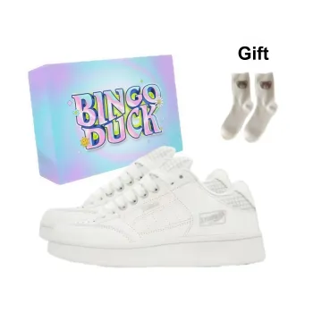 BINGO DUCK Slip Resistant Skateboard Shoes Women's White