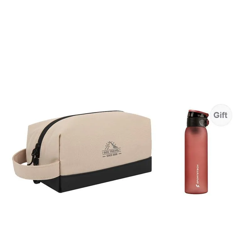 GOX Canvas Sports Single Layer Canvas Bag Toiletry Bag Unisex Ecru Khaki Gray Orange-40
