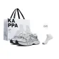 Silver White[White Shopping Bag+Crew Socks]