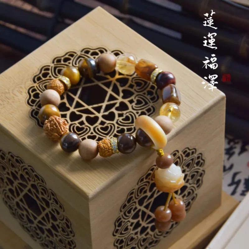 DVNRR Tiger's Eye Stone Jade Bracelets Unisex-1