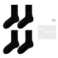 [4 Pack/100% cotton Anti-Pilling]4 Pairs Black