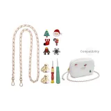 Comes with Leather Chain Crossbody 110cm+Modified Buckle (Includes Christmas DIY Badge)