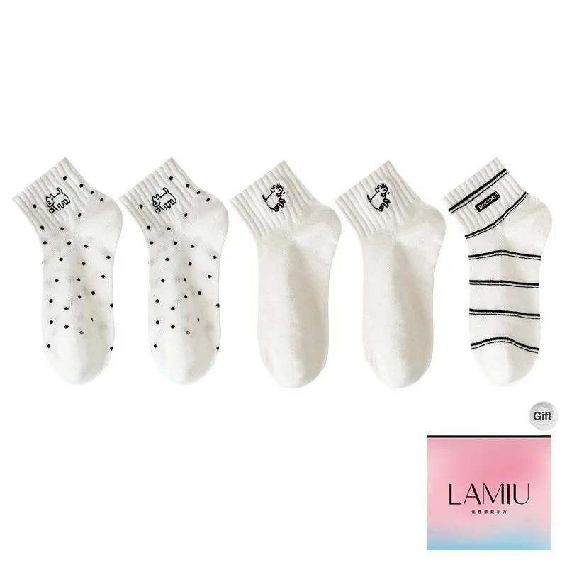 Lan Miao Ankle Socks Women's Shopping Bag Combo Set-16