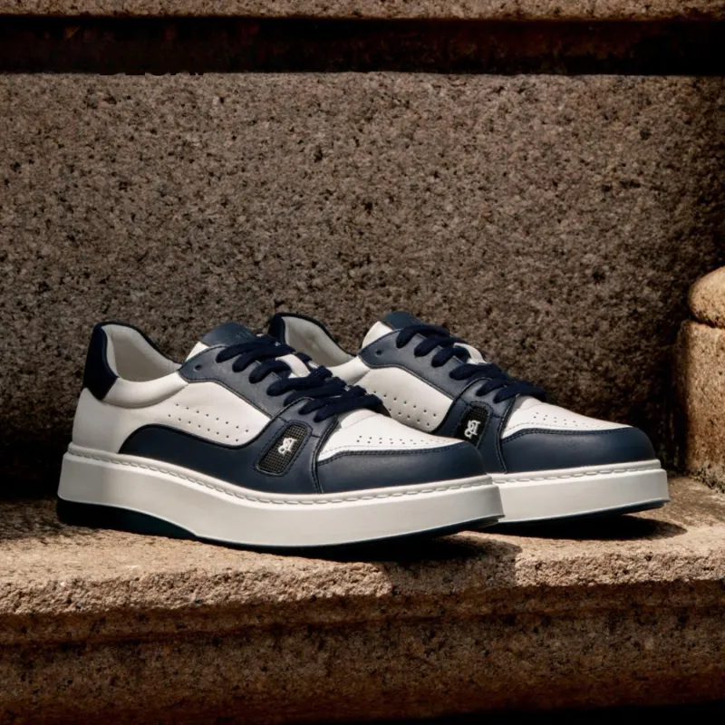 Desai Desai Skateboard Shoes Men's White Blue-4