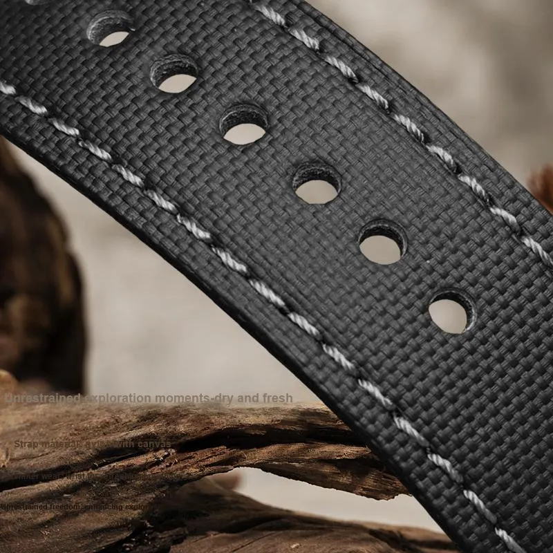 SHIRUI Carbon Fiber Nylon Tern Collection Watch Bands 19mm/20mm Unisex-8