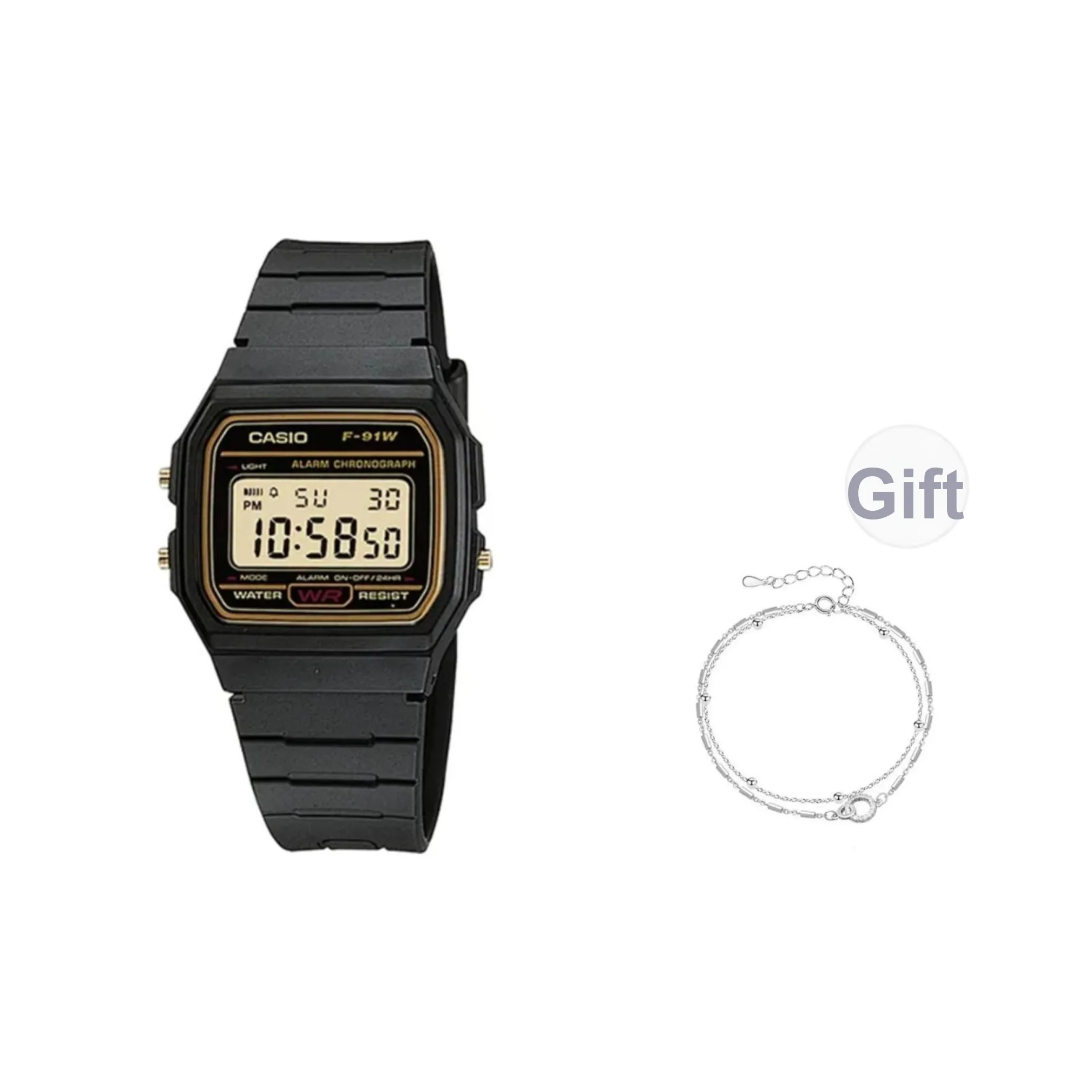 CASIO Кварцевые часы Женские часы Черный циферблат