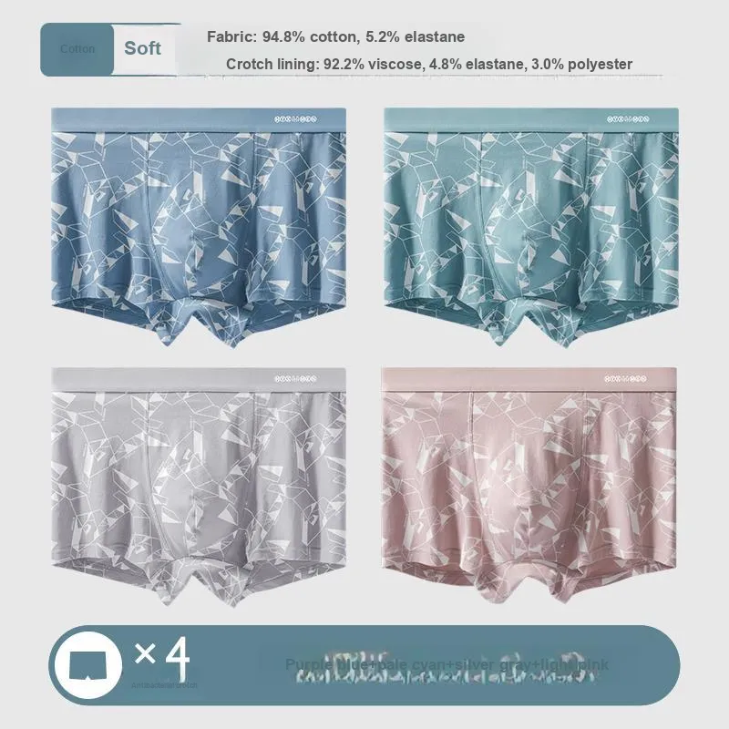 H YXIANG Underpants Men's 4 Pack-2